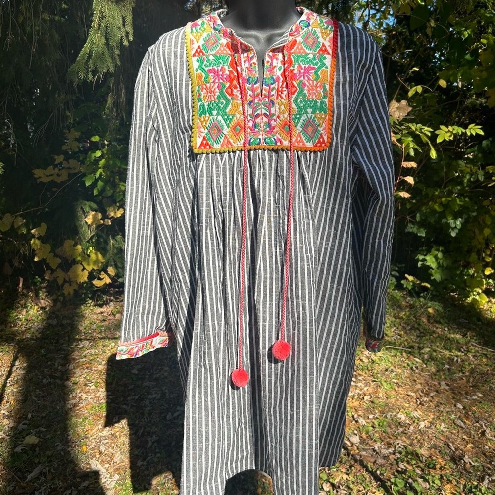 Velzera Cottagecore Style Dress with Embroidery